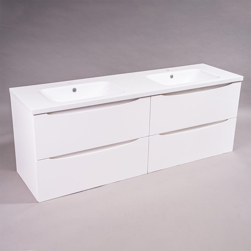 Alaska 1600 Bathroom Cabinet White 4 Drawers