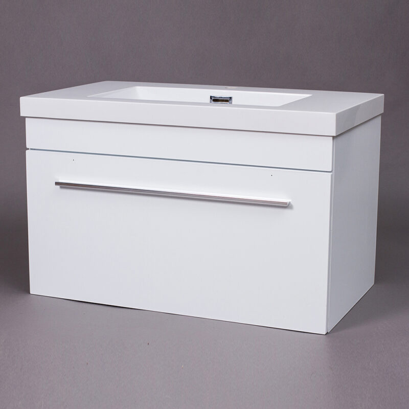 Victoria 800 Bathroom Cabinet White 1 Drawer